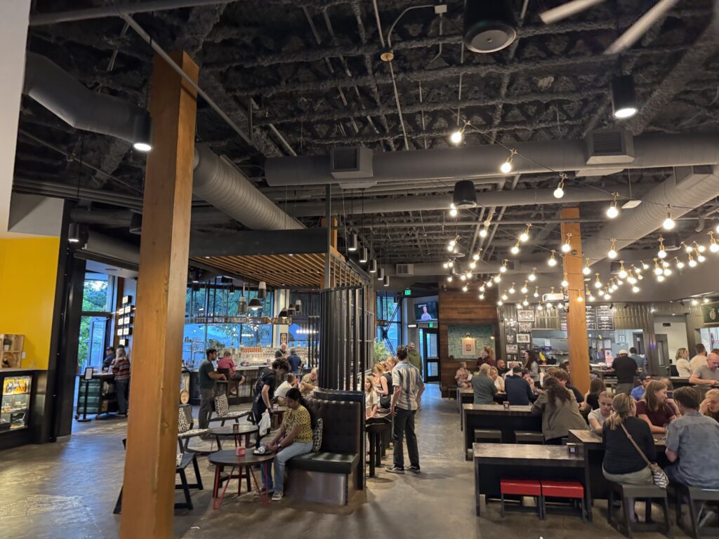 Downstairs seating at avanti boulder